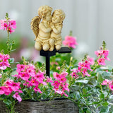Solar Garden Angel Lights, Waterproof Outdoor Garden Angels Statue Decorations Angels Solar Lights for Cemetery Gravesite Grave Outside Yard Patio Lawn Porch (Baby Angel)