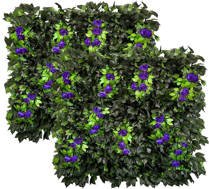 Artificial Expandable Ivy Privacy Fence Screen,Adjustable Size,Dense Leaf Panel,Perfect for Balcony,Garden,Fence Cover and Green Wall Decoration