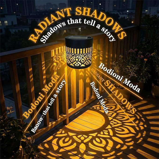 Decorative Solar Mandala Lights Outdoor, Metal Solar Fence Wall Light Waterproof, Solar Powered Mandala Garden Lights for Patio Fence Backyard Deck Outdoor Wall Decor (Mandala*1)