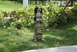 HI-LINE Stacked Cats Outdoor Garden Statue - 22.25"