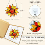 Sunflower Suncatcher Stained Glass, Sunflower Suncatcher Window Hanging, Flower Suncatcher for Grandma/Mom