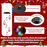 GlikCeil Christmas Solar Wind Chimes 27.5Inch Christmas Decorations Outside Waterproof Hanging LED for Yard, Porch, Patio, Party, Color Changing Lights