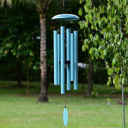 Vanquer Wind Chimes for Outside Deep Tone - 38'' Wind Chimes Outdoor Clearance, Deep Tone, Windchimes Outdoors, Memorial, Sympathy Gifts, Garden Patio Yard, Home Décor (38" Mist Blue)