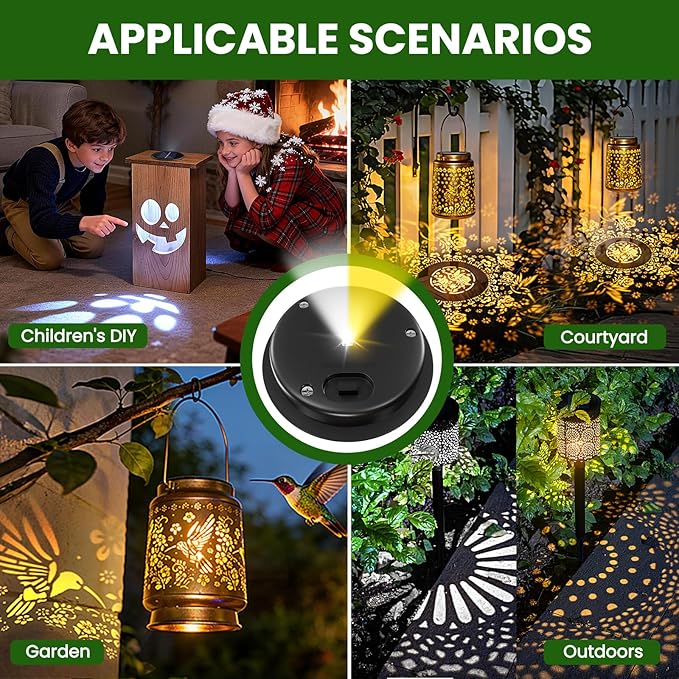 2 Pack Solar Light Replacement Tops(3.34 Inch Top, 2.83 Inch Bottom), Waterproof Replacement Solar Lantern Parts for Outdoor Hanging Lanterns DIY Table Lights Garden Patio Decor