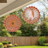 Stainless Steel Wind Spinner Sunflower, 12-Inch 3D Kinetic Metal Hanging Wind Spinners Outdoor, Flowers Yard Art Garden Porch Indoor Outdoor Decor