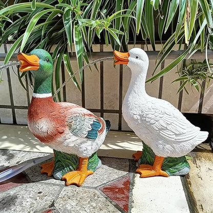 Pond spitters for Small Ponds, Garden Pond Water Feature, Resin Material, Garden Decor for Koi Pond, for Garden, Koi Pond, Patio, or Rockery Landscape Decor White 23 * 13 * 32cm