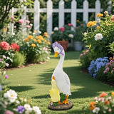 Goose Garden Statue for Outside: 12'' Funny Goose Yard Decorations for Outdoor Lawn Patio Porch Housewarming Birthday Gifts for Women (Mother-Baby Geese)