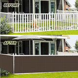 LOVE STORY 3'x6' Brown Balcony Screen Privacy Fence Cover UV Protection (HDPE) Weather-Resistant 3 FT Height Shield for Deck, Patio, Backyard, Outdoor Pool, Porch, Railing