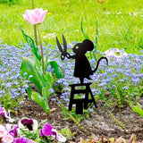 Garden Stake - Decorative Flower Sculpture, Waterproof Yard Art Statue, Outdoor Garden Ornament | Fun Gardens Decoration for Patio Lawn Backyard Porch Fence Walkway Pathway Park Courtyard