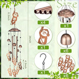 VioraWhite Monkey Wind Chimes Decoration for Outside Metal Windchimes Monkey Gifts for Women Men Wind Chime Garden Decor Outdoor, Memorial Housewarming Festival Birthday Gifts Front Yard Decor