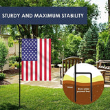 Garden Flag Stand, Thickened Pole Sturdy Straight Premium Metal Yard Flag Holder Weather-Proof Flagpole with Clip and Stopper for Seasonal Christmas Garden Flag, Outdoor Decor Decoration