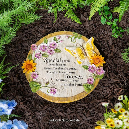 Evergreen Garden Special People Never Leave Us Garden Memorial Stone | Outdoor Safe | 12-Inch | Remembrance Gift | Decor for Homes, Lawn and Garden