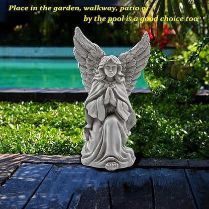 Angel Statues for Garden, 11" Angel Garden Statues Outdoor, Garden Angels Outdoor/Outside Statue, Praying Angel Grave Decorations