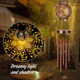 YHmall Solar Wind Chimes for Outside, 38" Sun Gifts for Mom, Memorial Wind Chimes for Women, Hanging Solar Lantern Windchimes Outdoors for Patio Yard Garden Decor
