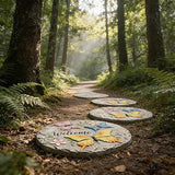 Butterfly Garden Stepping Stones Outdoor - Decorative Cement Pathway Pavers with 3D Butterfly Design Lawn Garden Décor Unique Gardening Gift for Grandma 0.75 * 10 * 10 Inch
