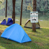 Camping Rules Metal Sign - Perfect RV and Camper Decor for Inside, Outdoor Camping Decorations, 12" * 8" (271)