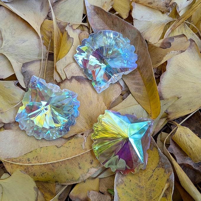 Crystal Prism Pendant DIY Suncatcher, Fan-Shaped Hanging Crystal Prism suncatchers for Window, Car, Garden & Home Décor,