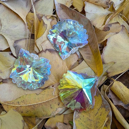 Crystal Prism Pendant DIY Suncatcher, Fan-Shaped Hanging Crystal Prism suncatchers for Window, Car, Garden & Home Décor,