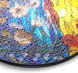 Remiawy Stained Glass Window Hanging, Wildflowers Sunrise 8 Inch Glass Panel with Metal Chain and Hooks Large Window Indoor Wall Art Decor Gift for Women Mother's Day Christmas