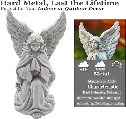 Angel Statues for Garden, 11" Angel Garden Statues Outdoor, Garden Angels Outdoor/Outside Statue, Praying Angel Grave Decorations