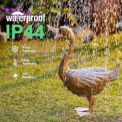 Garden Large Metal Goose Statue - 19 Inch Animal Decor for Outdoor Outside Lawn : Garden Gifts for Mom
