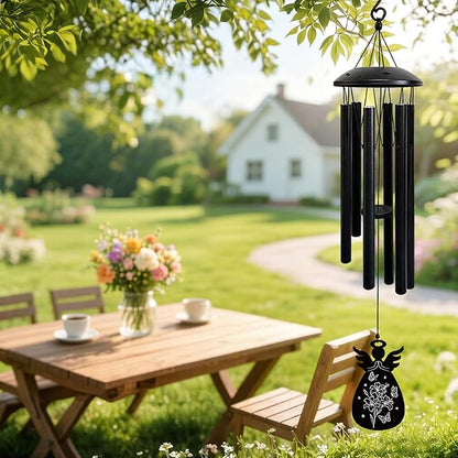 Wind Chimes for Mom - Birthday Gift from Daughter or Son, Perfect for Mother's Day, Christmas, Valentine's, Thanksgiving | Soothing Wind Bell, Gift for Mom Who Has Everything (Angel)