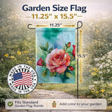 Caroline's Treasures Oklahoma Roses in Watercolor Garden Flag Mailbox Flag Decorative Yard Flag Banner Outside Patio Artwork Yard Flower Beds, Garden Size, Multicolor
