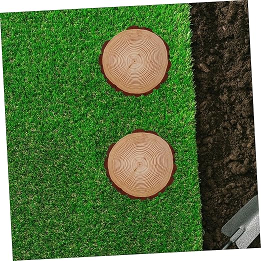 Happyyami 1pcs Garden Decorative Wooden Paver Outdoor Easy DIY Adds Natural Beauty