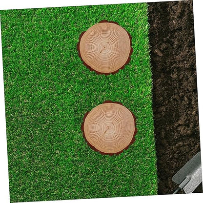 Happyyami 1pcs Garden Decorative Wooden Paver Outdoor Easy DIY Adds Natural Beauty