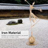 Garden Metal Decoration Weatherproof Outdoor Metal Statue for Farmhouse Pathway Lawn Dancing Girl Garden Ornamental for Lawn Bookshelf Terrace