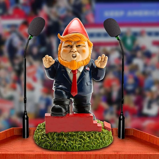 BigMouth Inc Orange Overlord Wall Building Presidential Garden Gnomes Outdoor Statues, Funny Garden Gnome Outdoor Statues for Decor