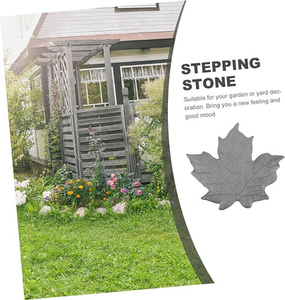 balacoo Garden Decoration Maple Stepping Stone Iron Pathway Stone for Outdoor Walkway Lightweight Garden Decor