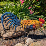 Zaer Ltd. 2.3 Ft. Tall Fancy Ornate Metal Rooster Statue Decorations (Maxwell)