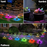 Priddop Solar Lights Outdoor Pathway Waterproof 12 Pack Color Changing LED Acrylic Mushroom Decorative Garden Lights for Yard Landscape Patio Outside Decorations