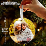 VINATIMES Personalized Grandma Stained Glass Suncatcher, Photo Family Faux Stained Glass Window Hanging Ornament, Custom Grandparent Day 2025 Gifts for Grandma, Birthday Gift for Dad, Grandpa