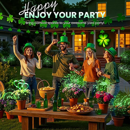 PEVOROS Garden Decor Solar Lights Outdoor,4 Pack 120LED Waterproof Colorful Solar Garden Lights Your Outdoor Decoration,Yard, Patio, Porch,Flower Pot,Pathway,Christmas (Green)
