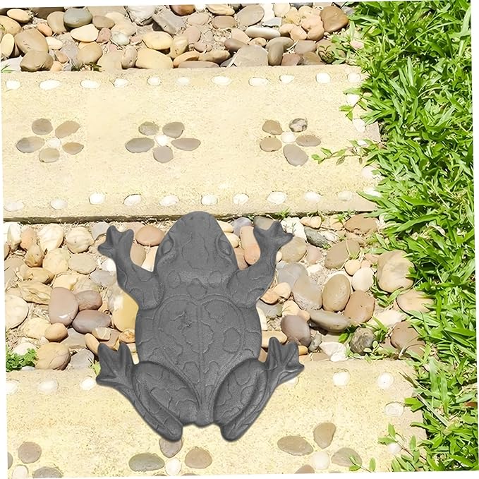 Yardwe Stepping Stones for Frog Stepping Iron Garden Frog Statue Decor Outdoor Garden Ornament