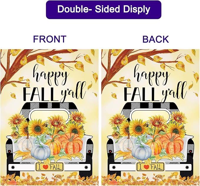 Pating Seasonal Garden Flags Set of 12 Double Sided 12 x 18 Inch, Small Yard Flags for Outside, Christmas Halloween Easter Valentine's Day Outdoor Decor, Holiday Garden Decorations for All Seasons
