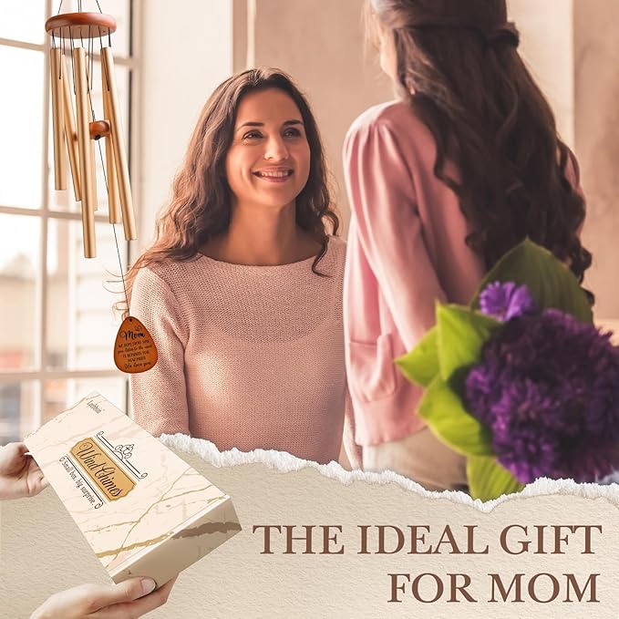 Leebbsin Gifts for Mom, Moms Wind Chimes, Mother's Day Best Gift for Mom, Mother Birthday Gift from Daughter Son, Love Reminder Gifts for Mother's Day Christmas-Large 36''