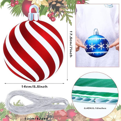 Sumind 10 Pieces Large Christmas Decorations Outdoor Christmas Hanging Ornaments Yard Lawn Signs Round Double Sided Porch Ornaments for Xmas Party Decor(Classic Style)