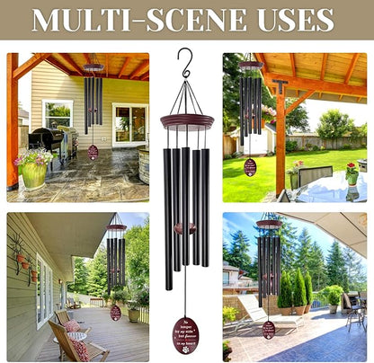 Pet Memorial Wind Chime, Dog Memorial Wind Chimes for Loss of Dog, Tuned Aluminum Tubes in G Scale, Wooden Top, Sympathy Pet Loss Gifts for Garden Patio – Forever in My Heart