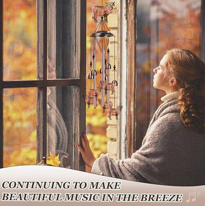Briwooody Highland Cow Wind Chimes for Outside Metal Wind Chimes Highland Cow Gifts for Women Mom Memorial Birthday Decor for Outdoor Patio Garden Porch Home Decoration
