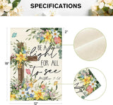 AVOIN colorlife Spring Floral Garden Flag 12x18 Inch Double Sided Outside, Eucalyptus Flowers Seasonal Cross Yard Outdoor Flag