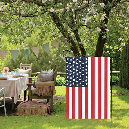 American Flag Garden Flag Patriotic Yard Flags for Everyday and Holiday Celebration Durable for Independence Day Memorial Day Veterans Day 4th of July or All Year Long House Banner 12x18 Inch