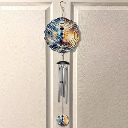 Sublimation Wind Chimes Spinner Blanks 20 Inch, with 4 Thickened Aluminum Tubes for Mom Grandma Women DIY Gift Indoor Outdoor Decoration Kinetic Sculpture Easy to Use & Install