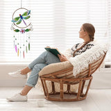 Dragonfly Wind Chimes, Garden Glass Outside Colorful Wind Chimes for Home, Party, Festival Decor, Garden Decoration Valentines Day Gift Indoor/Outdoor,Lifelike Dragonfly Deep Tone Style