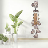 Outdoor Hearts Wind Chimes, Bronze Wind Chimes, Heart-Shape Wind Bells Gifts for Mom & Women, Heart Memorial Wind Chime for Home, Garden, Indoor, Outdoor Decoration, Garden Windchimes