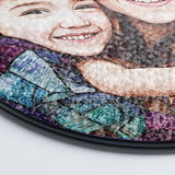 Personalized Stained Glass Window Hanging Ornament, Custom Family Photo with Mom and Kids, Unique Stained Glass Style Decoration, Birthday Present, Home Window Art Keepsake