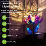 Outdoor Garden Decor Solar Spinners Lights - Metal Wind Spinner Solar Lights for Yard, Patio, Garden Lawn Oranments
