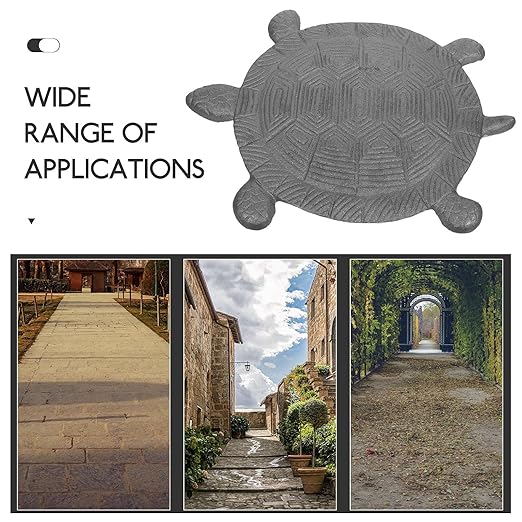 Tofficu Cast Iron Turtle Stepping Stone for Garden and Outdoor Walkway, Metal Decorative Lawn Pathway Ornament, Backyard Turtle Statue for Patio Landscaping